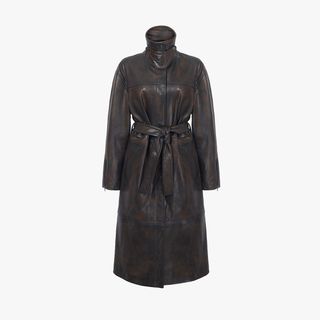 Aligne + Jole Leather Trench Coat