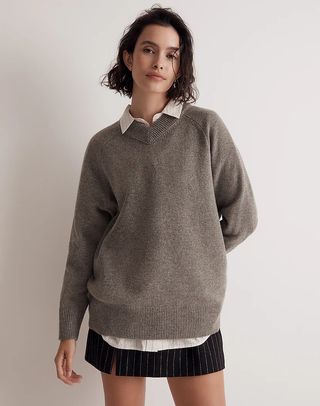 Madewell + (Re)generative Wool V-Neck Sweater