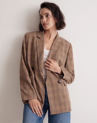 Madewell + The Rosedale Blazer in Plaid