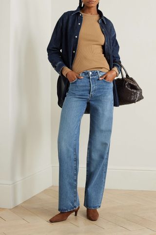 Citizens of Humanity + Annina High-Rise Wide-Leg Organic Jeans