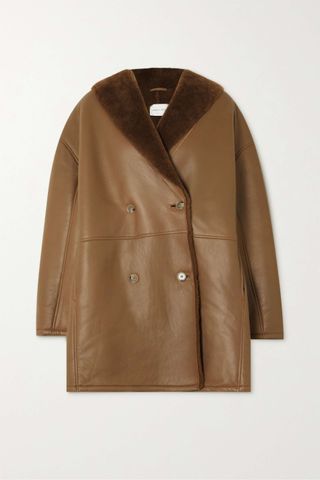 Loulou Studio + Namo Oversized Double-Breasted Shearling Coat