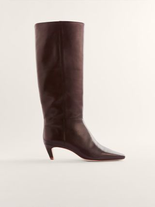 Reformation + Remy Knee Boot in Chestnut