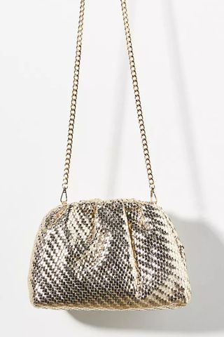 Anthropologie + The Frankie Faux-Leather Clutch Bag in Gold