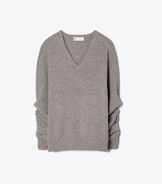 Tory Burch + Wool V-Neck Sweater