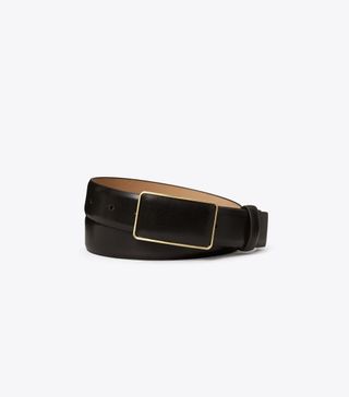 Tory Burch + Smooth Leather Plate Belt