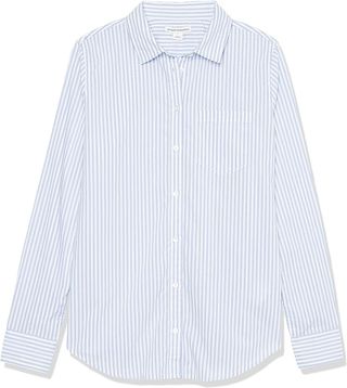 Amazon Essentials + Classic-Fit Long-Sleeve Button-Down Poplin Shirt