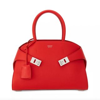 Ferragamo + Hug Top Handle Leather Handbag