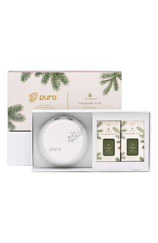 Pura + X Thymes Frasier Fir Pura 4 Smart Diffuser & Fragrance Set