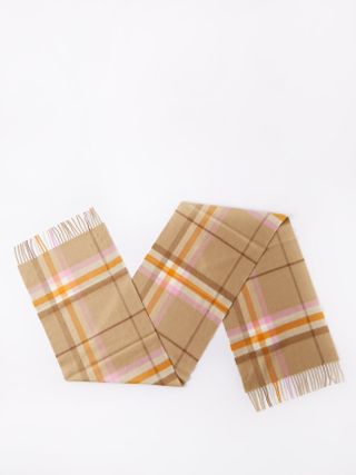 Burberry + Giant Check Cashmere Scarf