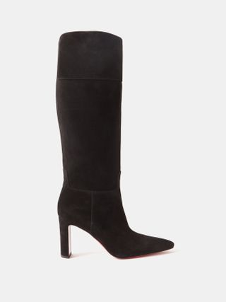 Christian Louboutin + Suprabotta 85 Suede Knee-High Boots