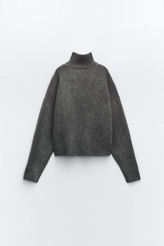 Zara + Soft Knit Sweater in Mid-Grey