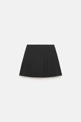 Zara + ZW Collection Box Pleat Mini Skirt