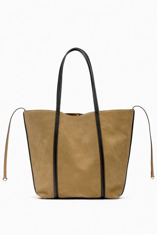 Zara + Split Suede Tote Bag