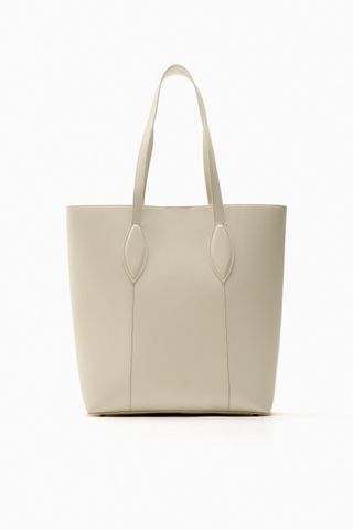 Zara + Tote Bag with Topstitching