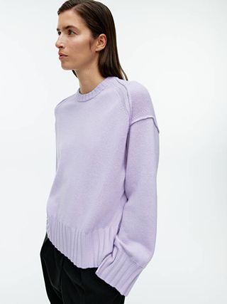 Arket + Oversized Wool Jumper in Purple