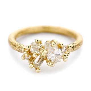 Ruth Tomlinson + Contrast Cut Diamond Cluster Ring