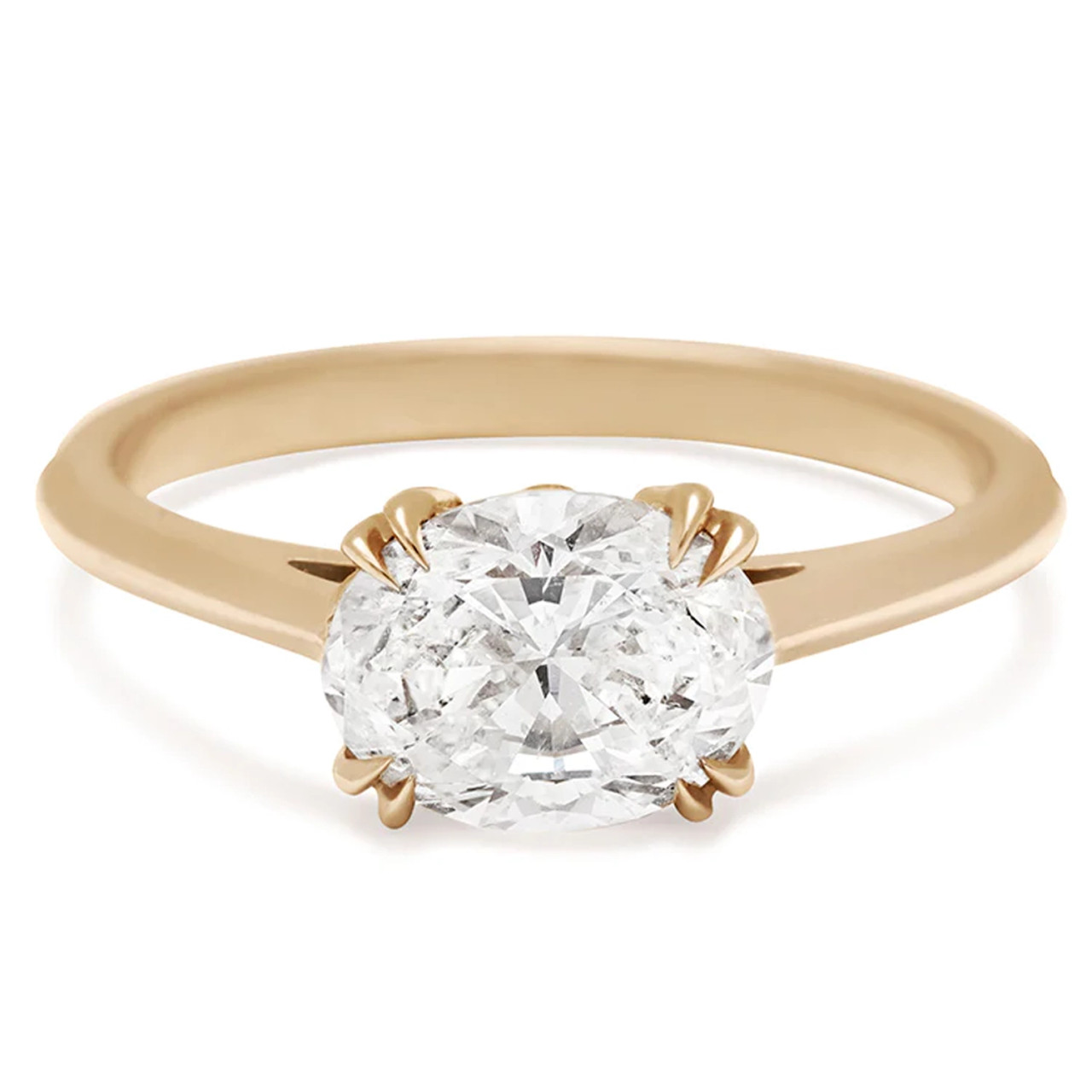 Anna Sheffield + East/West Oval 1.5ct Lab-Grown Diamond Solitaire Ring