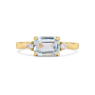 Wild Fawn Jewellery + 9ct Gold Three Stone Aquamarine Engagement Ring