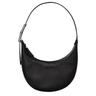 Longchamp + Roseau Essential S Hobo Bag in Black Leather