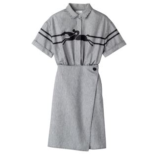 Longchamp + Navy Flannel Dress