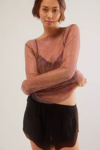 Free People + Intimately Filter Finish Long Sleeve in Ruby