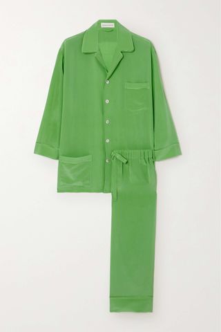 Olivia Von Halle + Fifi silk-satin pajama set