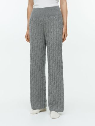 Arket + Recycled Cashmere Cable-Knit Trousers