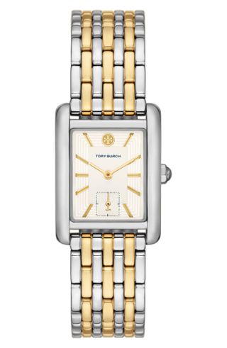 Tory Burch + Eleanor Two-Tone Stainless Steel Bracelet Watch