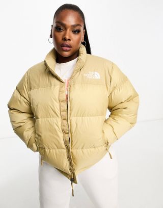 The North Face + 1996 Retro Nuptse Down Puffer Jacket in Beige