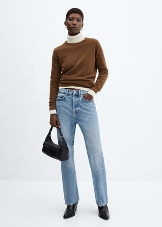 Mango + Straight Jeans With Forward Seams
