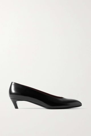 The Row + Glossed-Leather Pumps