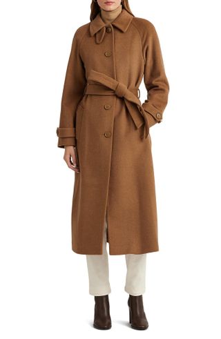 Lauren Ralph Lauren + Wool Blend Trench Coat