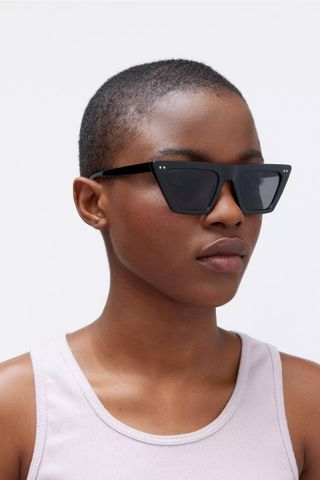 UO + Tomales Flat-Top Rectangle Sunglasses