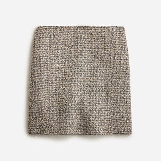 J.Crew + Collection A-Line Mini Skirt in Tinsel Tweed