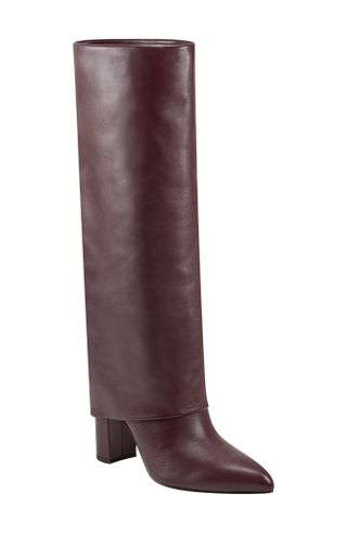 Marc Fisher + Leina Foldover Shaft Pointed Toe Knee High Boot