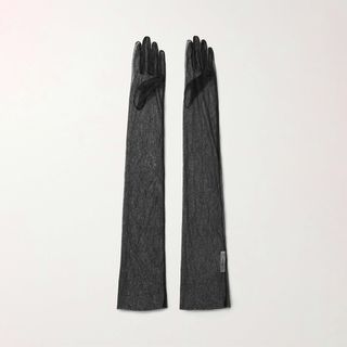 The Row + Biti Crinkled-Tulle Gloves