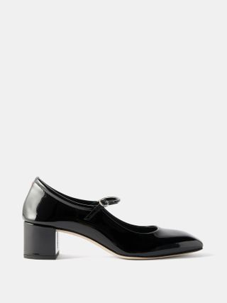 Aeyde + Aline 45 Patent-Leather Mary Jane Pumps