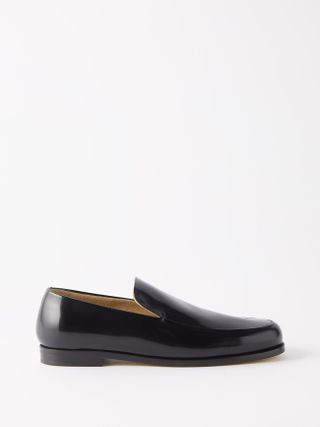 Khaite + Alessio Patent-Leather Loafers