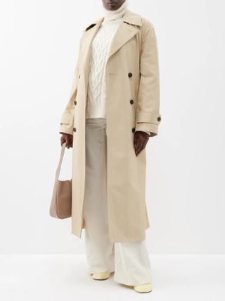 Nili Lotan + Louis Oversized Cotton-Blend Gabardine Trench Coat