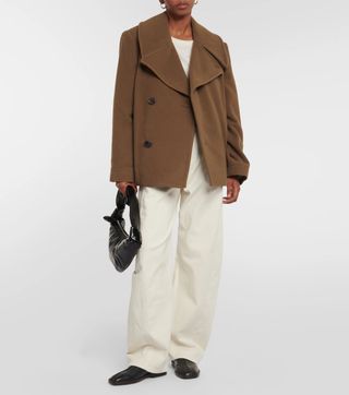 Lemaire + Cropped wool coat
