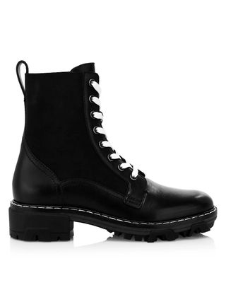 Rag & Bone + Shiloh Lace-Up Leather Combat Boots