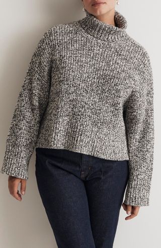 Madewell + Marl Wide Rib Turtleneck Sweater