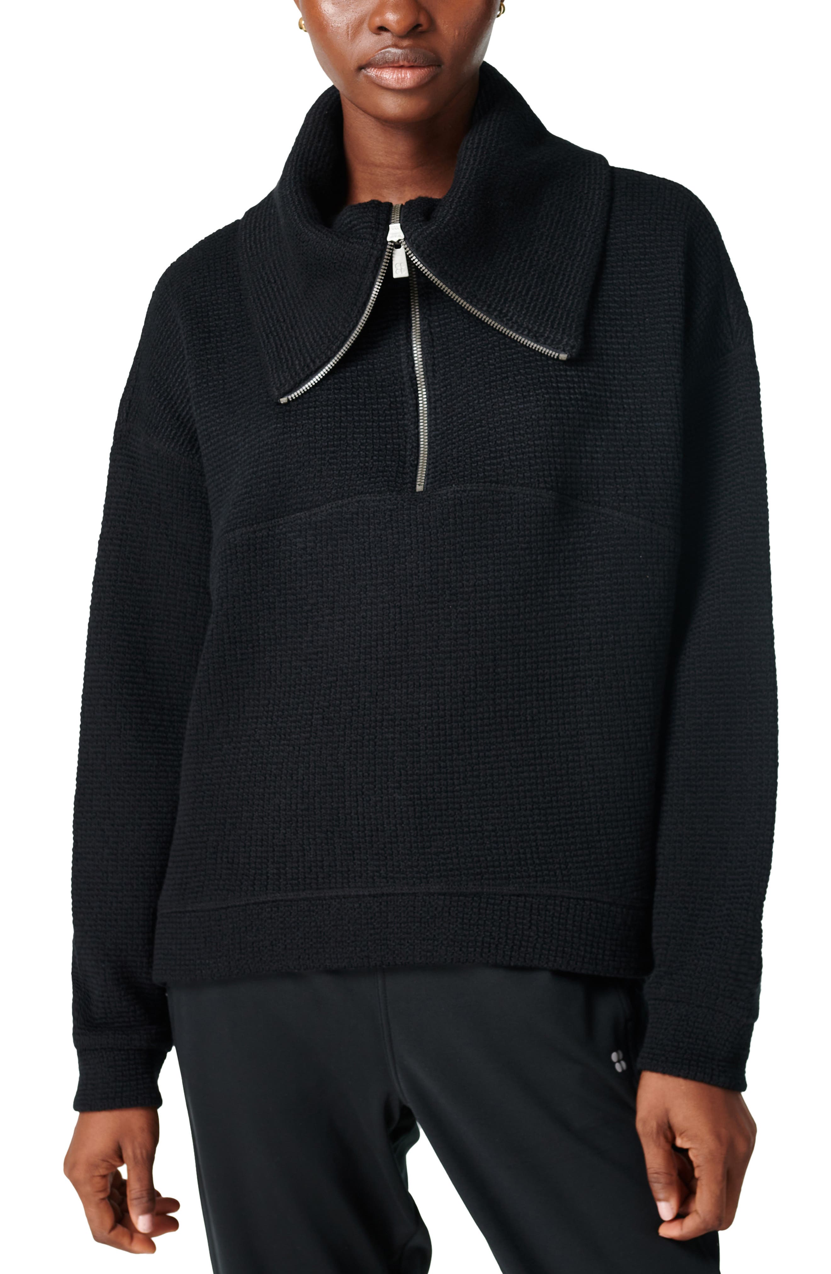 Sweaty Betty + Restful Bouclé Half Zip Pullover