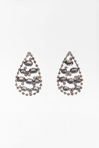 Zara + Droplet Rhinestone Earrings