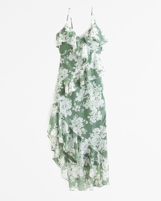 Abercrombie and Fitch + Cascading Ruffle Maxi Dress