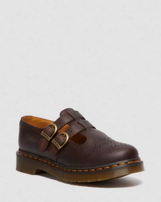 Dr. Martens + 8065 Crazy Horse Leather Mary Jane Shoes