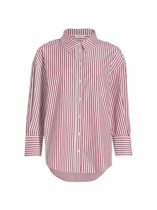 Anine Bing + Mika Oversized Striped Cotton Shirt