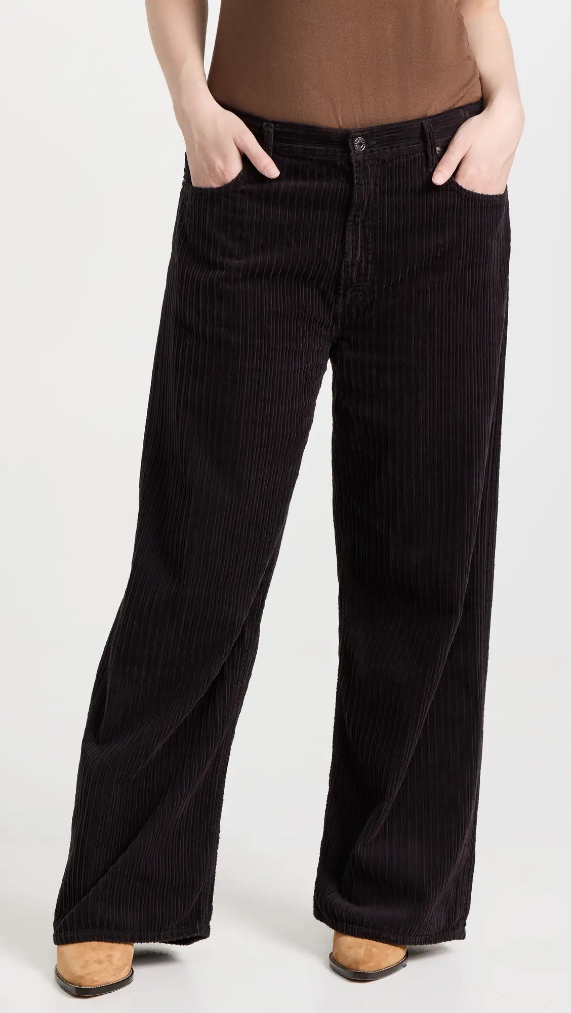 Agolde + Low Slung Baggy Jeans Corduroy