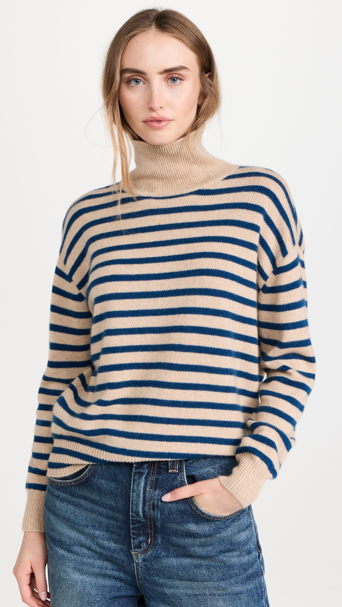 Demylee + Hannes Turtleneck Stripe Cashmere Sweater