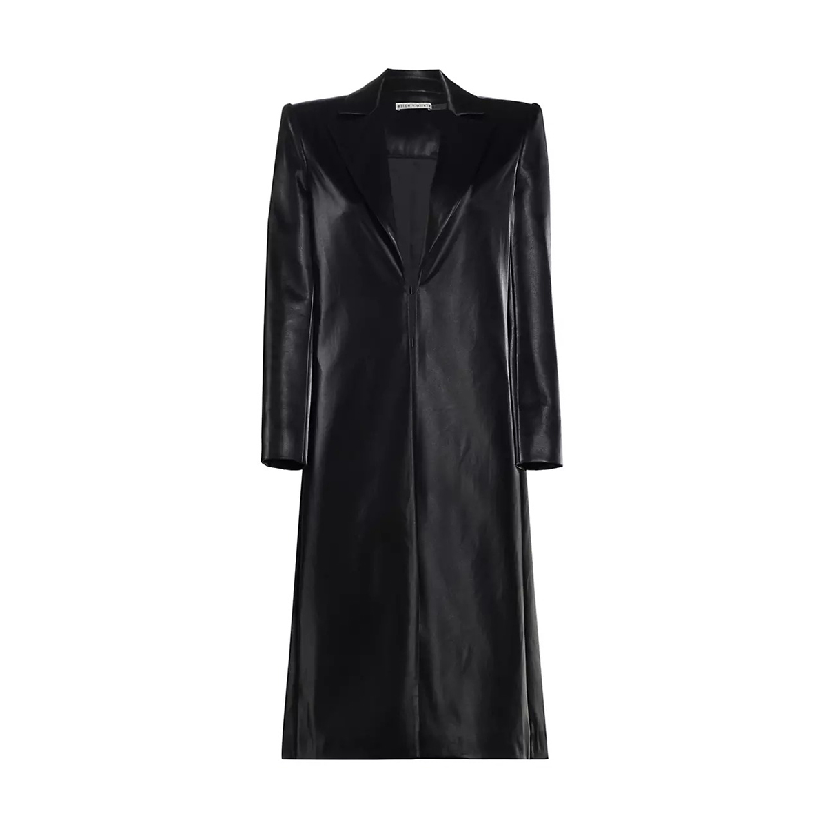 Alice + Olivia + Mya Faux-Leather Longline Jacket